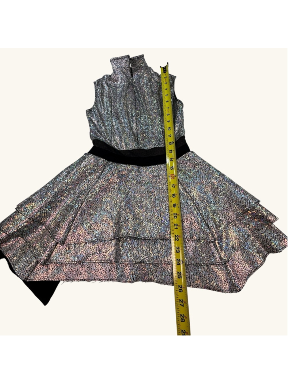Tenth House Dance Costume Dress Black Silver Holographic Contemporary Jazz Adult - Picture 4 of 10